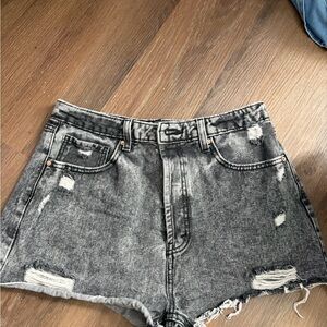 Wild Fable Charcoal Distressed Jean Shorts